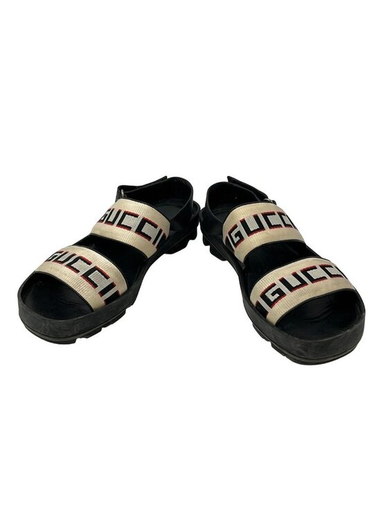 Gucci Sandals Ivory Black Red Leather main image 5